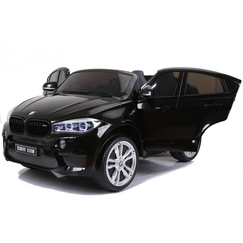 Dvivietis elektromobilis BMW X6M juodas 12V