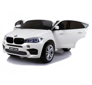 Dvivietis elektromobilis BMW X6M baltas 12V