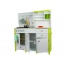 Medinė virtuvėlė balta/žalia
