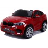 Dvivietis elektromobilis BMW X6M raudonas lakuotas 12V
