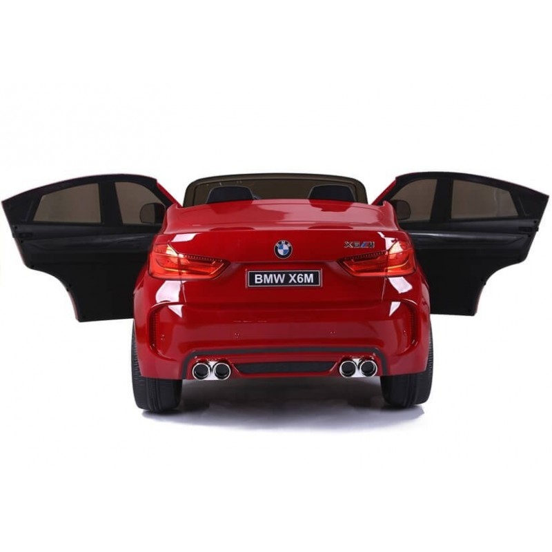 Dvivietis elektromobilis BMW X6M raudonas lakuotas 12V