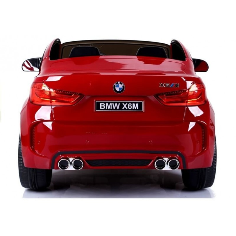 Dvivietis elektromobilis BMW X6M raudonas lakuotas 12V