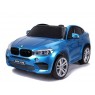 Dvivietis elektromobilis BMW X6M mėlynas lakuotas 12V