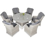 Lauko baldai RAVAZAS DINING WHITE GREY 6+1
