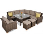 Lauko baldai TONEDO DINING BROWN
