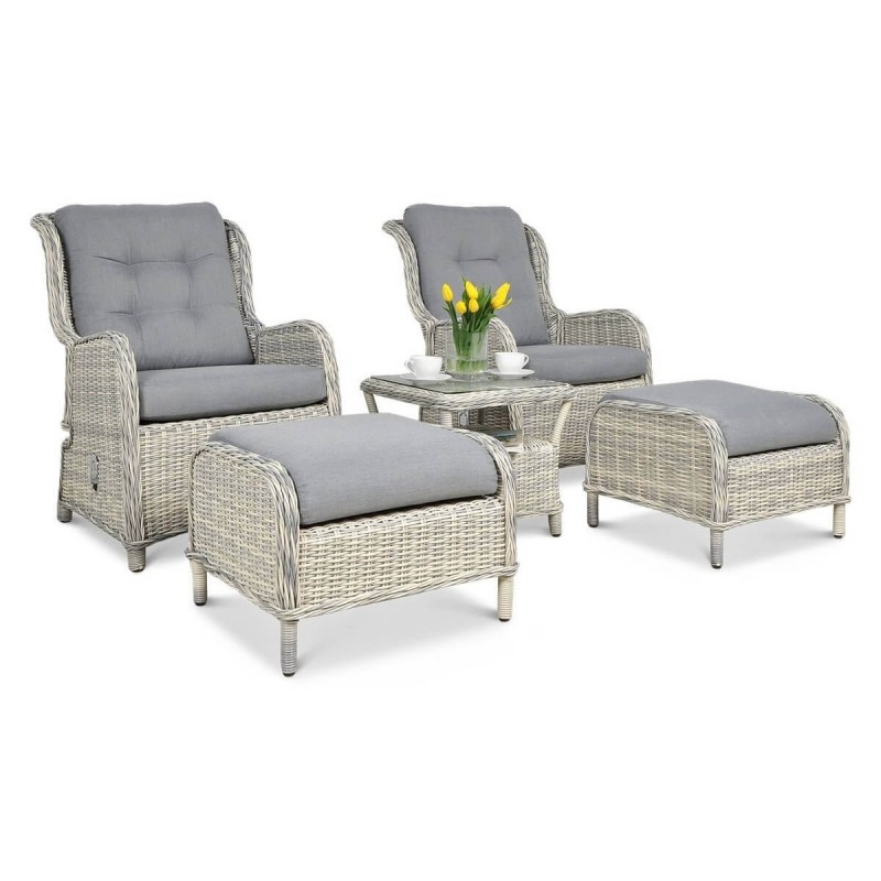 Pinti lauko baldai VIENNA DUO PREMIUM WHITE GREY