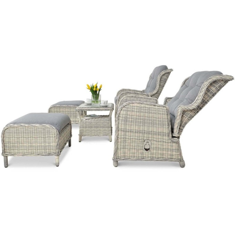 Pinti lauko baldai VIENNA DUO PREMIUM WHITE GREY