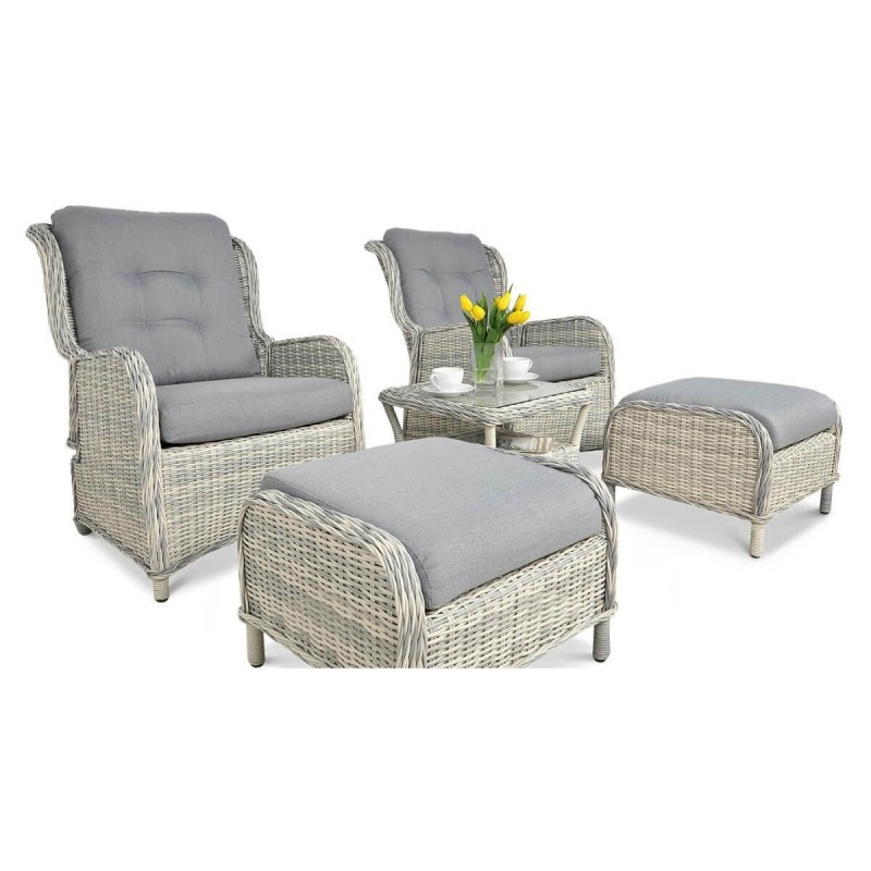 Pinti lauko baldai VIENNA DUO PREMIUM WHITE GREY