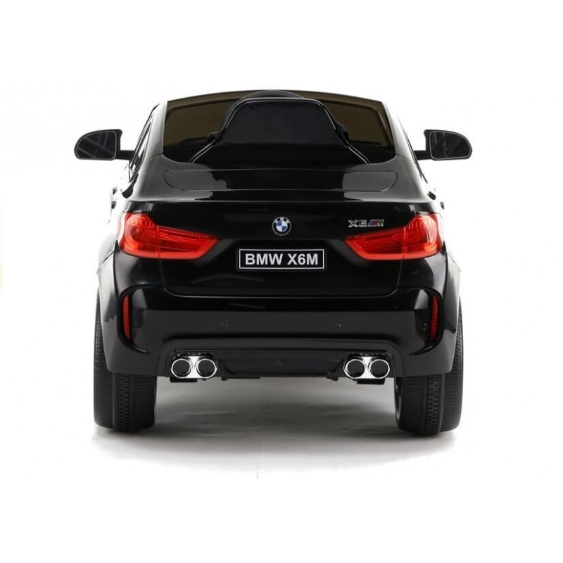 Elektromobilis BMW X6M lakuotas juodas vienvietis