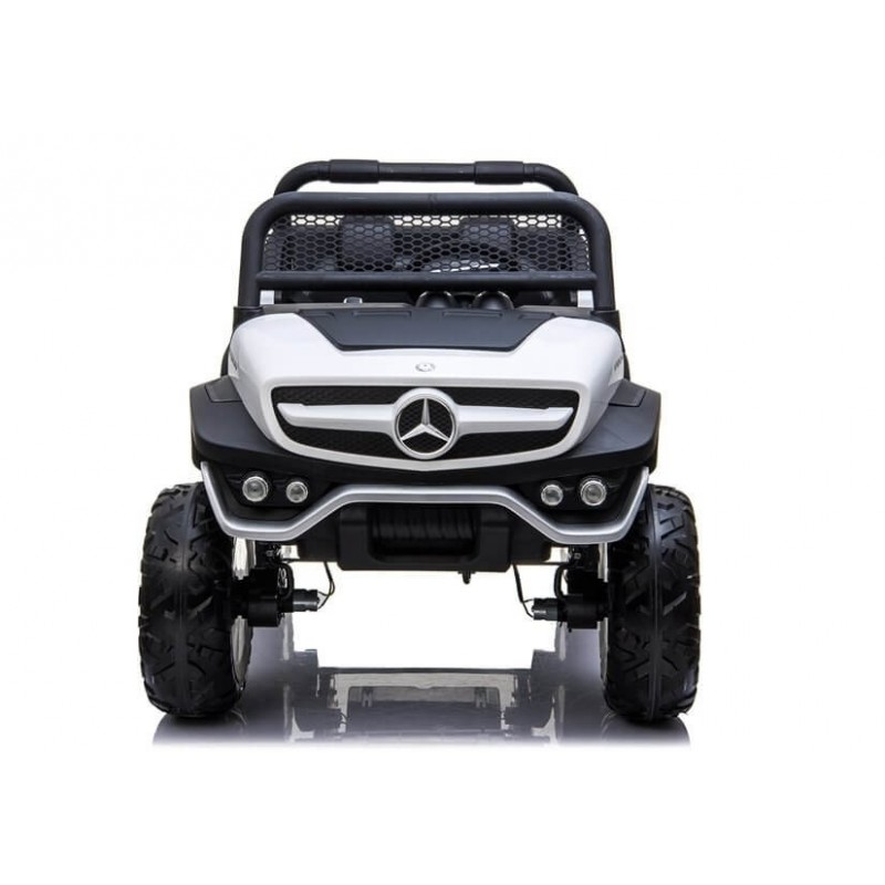 Elektromobilis MERCEDES UNIMOG baltas 12V 4x4