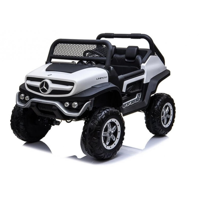 Elektromobilis MERCEDES UNIMOG baltas 12V 4x4