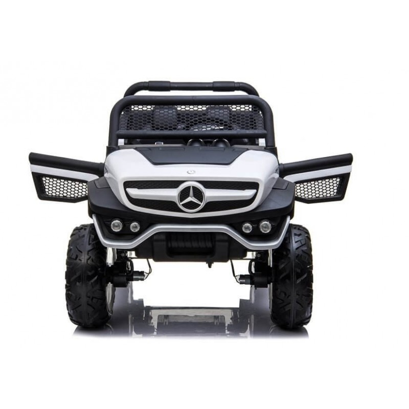 Elektromobilis MERCEDES UNIMOG baltas 12V 4x4