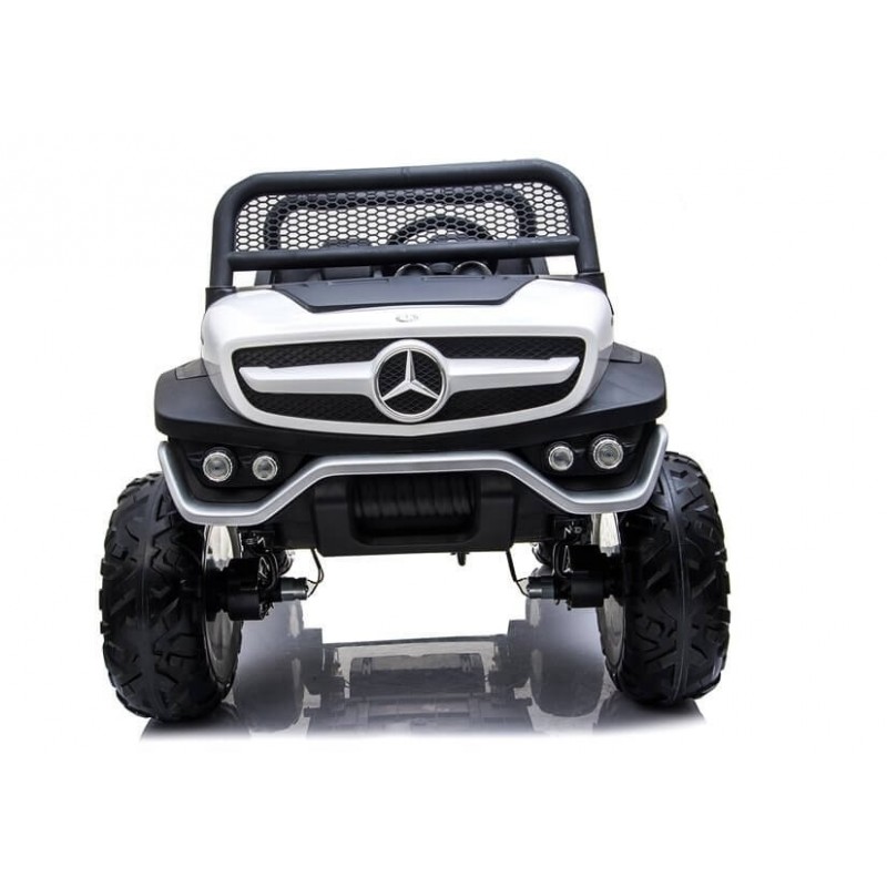 Elektromobilis MERCEDES UNIMOG baltas 12V 4x4