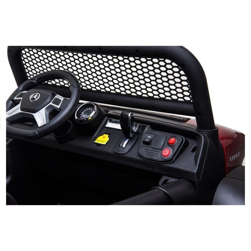 Elektromobilis MERCEDES UNIMOG baltas 12V 4x4