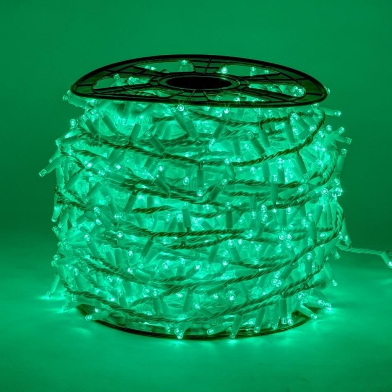 LED girlianda 100 m 2000 diodų žalia