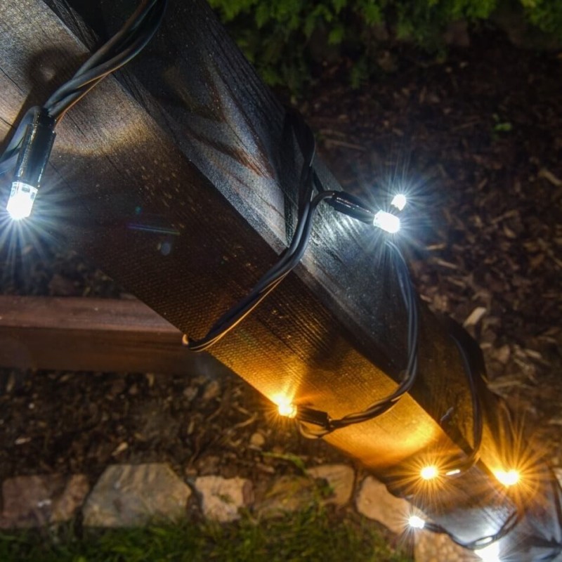 LED girlianda 20 m 120 diodų šiltai/šaltai balta
