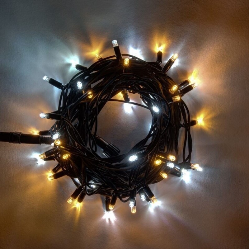 LED girlianda 20 m 120 diodų šiltai/šaltai balta