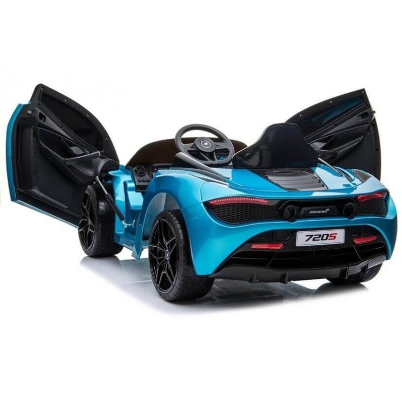 Elektromobilis MCLAREN 720 S žydras lakuotas 12V