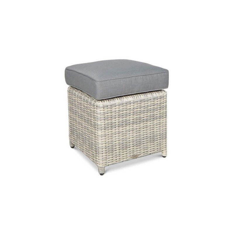 Lauko baldų komplektas TRAVENTO DINING 3 + PUFY WHITE GREY