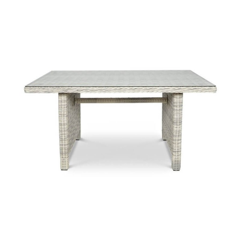Lauko baldų komplektas TRAVENTO DINING 3 + PUFY WHITE GREY