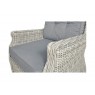 Lauko baldų komplektas TRAVENTO DINING 3 + PUFY WHITE GREY