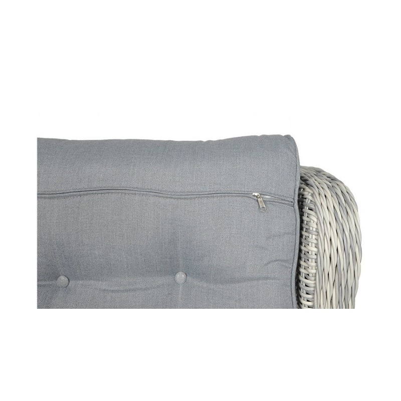Lauko baldų komplektas TRAVENTO DINING 3 + PUFY WHITE GREY