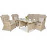 Lauko baldų komplektas TRAVENTI DINING 3 + PUFY BEIGE