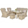 Lauko baldų komplektas TRAVENTI DINING 3 + PUFY BEIGE