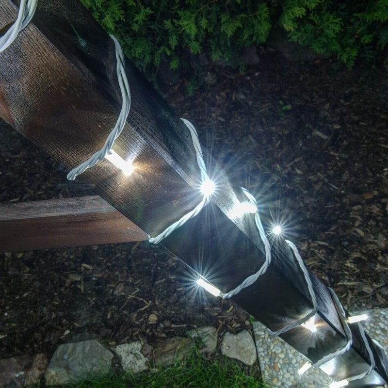 Universali LED girlianda 20 m 120 diodų šaltai balta