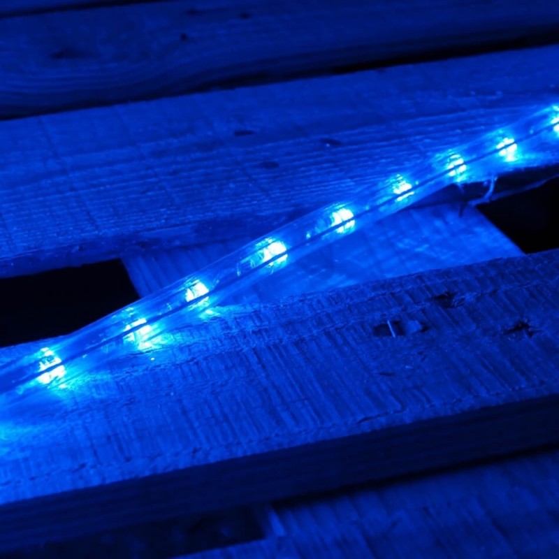 Lankstus šviečiantis LED kabelis 50 m, karp. kas 1 m mėlyna