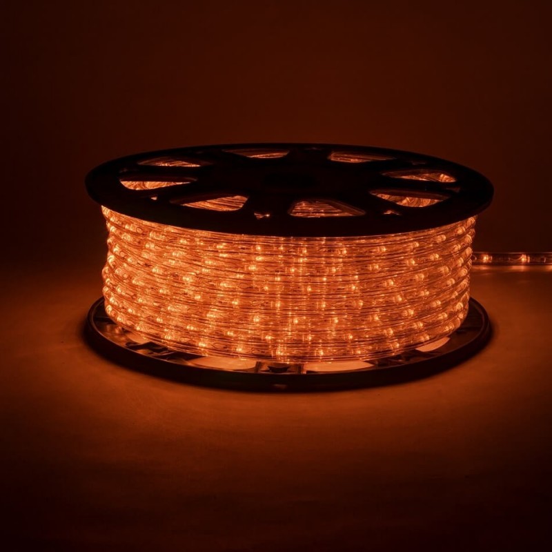 Lankstus šviečiantis LED kabelis 50 m, karp. kas 1 m oranžinė