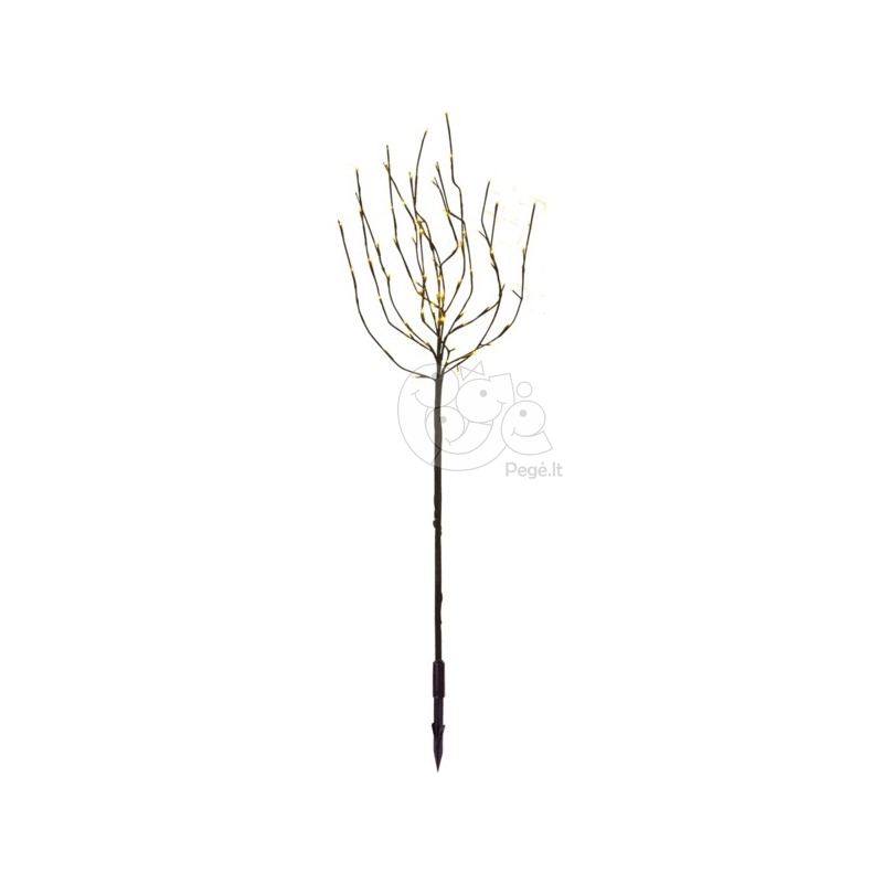 Rudas šviečiantis dekoratyvinis medis, 70 LED, 110 cm