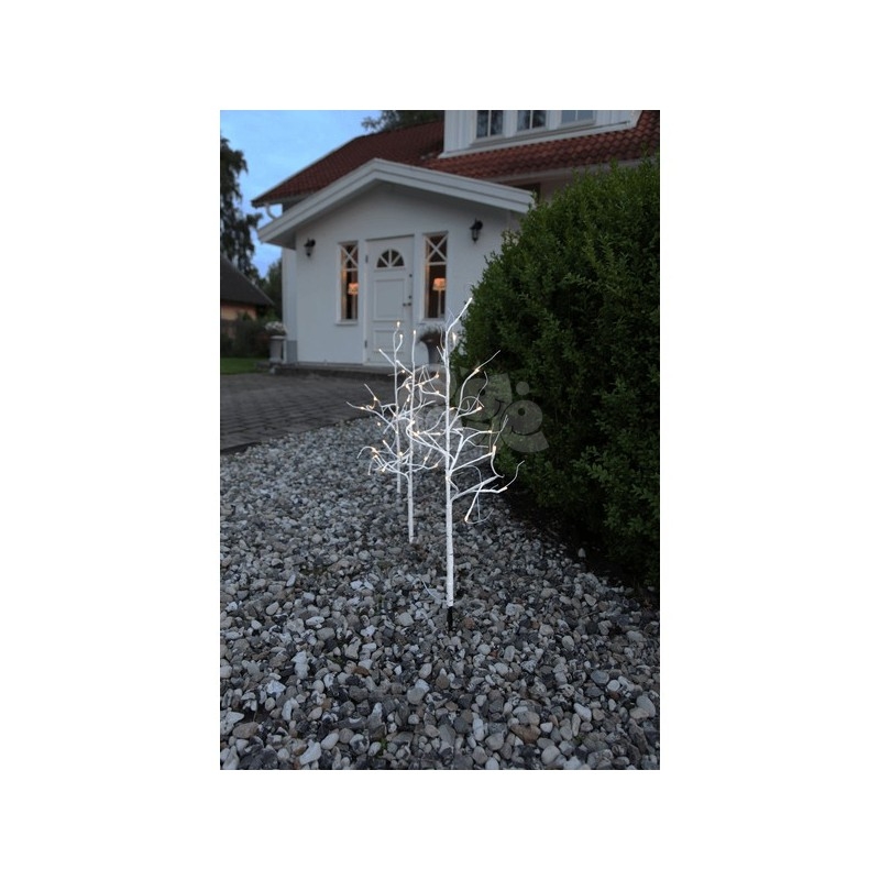 Balti šviečiantys dekoratyviniai medžiai, 48 LED, 75 cm