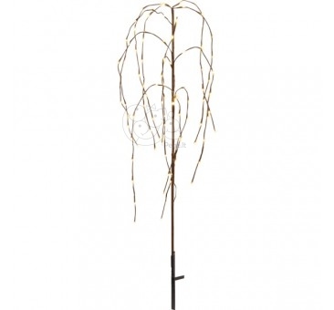 Rudas šviečiantis dekoratyvinis medis, 96 LED, 110 cm