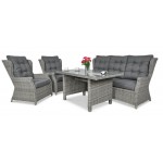 Pinti lauko baldai TRAVENTO 3 DINING STONE GREY