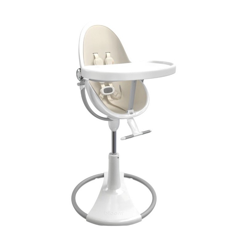 Maitinimo kėdutė "Bloom Fresco Chrome white" + baltas įdėklas