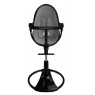 Maitinimo kėdutė "Bloom Fresco Chrome black" + pilkas įdėklas