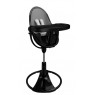 Maitinimo kėdutė "Bloom Fresco Chrome black" + pilkas įdėklas