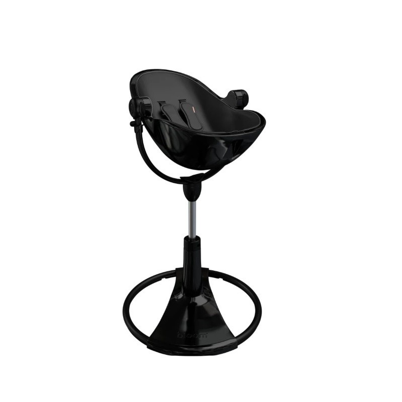 Maitinimo kėdutė "Bloom Fresco Chrome black" + juodas įdėklas