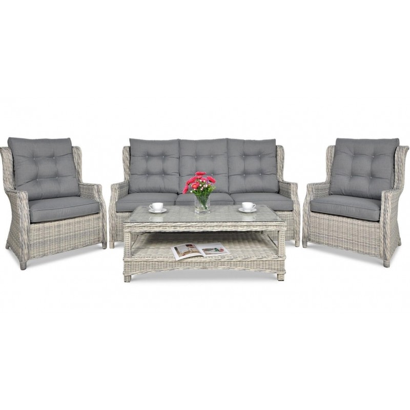 Lauko baldai TRAVENTO 3 WHITE GREY
