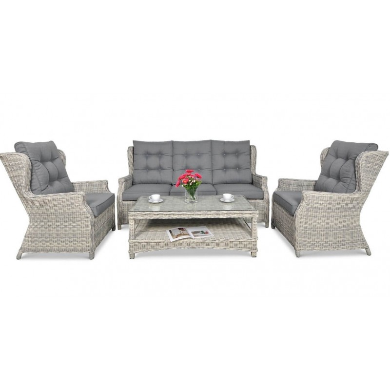 Lauko baldai TRAVENTO 3 WHITE GREY