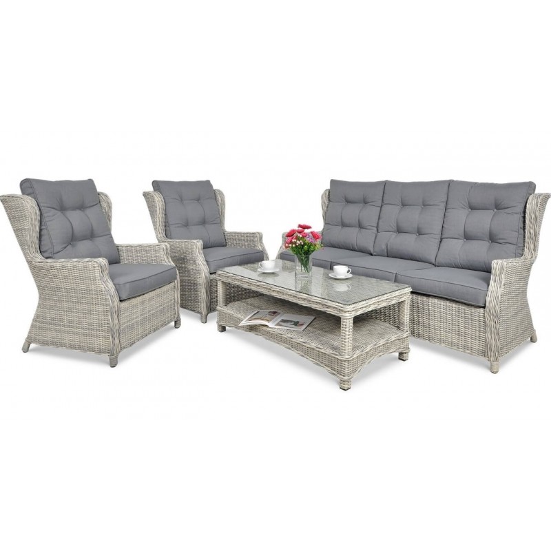 Lauko baldai TRAVENTO 3 WHITE GREY