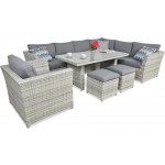 Pinti lauko baldai AURĖJA DINING PLUS WHITE GREY 2