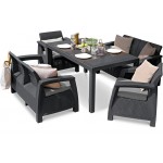 Lauko baldai CORFU FESTA DINING II GRAPHITE