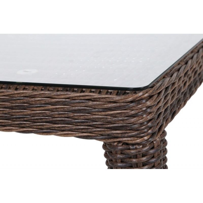 Lauko valgomojo komplektas BRISTOLI BROWN MELANGE 6 + 1