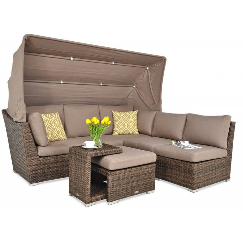 Lauko baldų komplektas CORFO RELAX BROWN