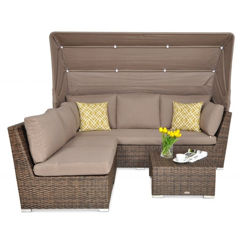 Lauko baldų komplektas CORFO RELAX BROWN