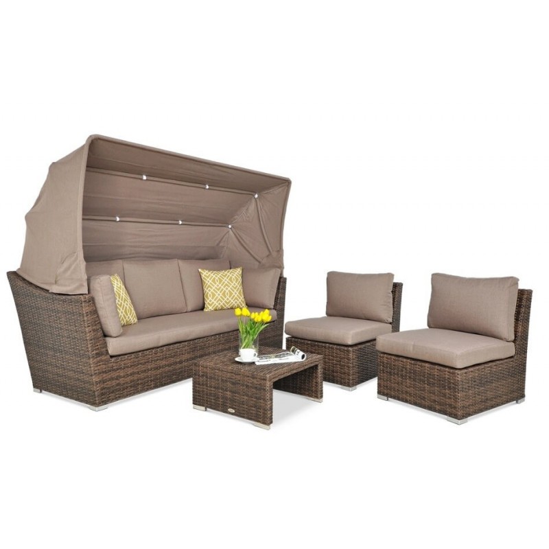 Lauko baldų komplektas CORFO RELAX BROWN