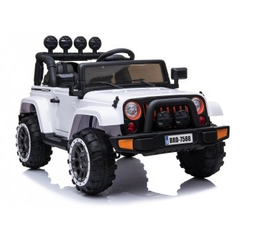 Elektromobilis JEEP BRD-7588, 4x4, 12V, baltas