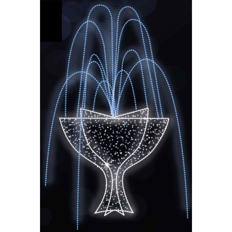 Dekoracija 3D LED fontanas 300x3500, 0901